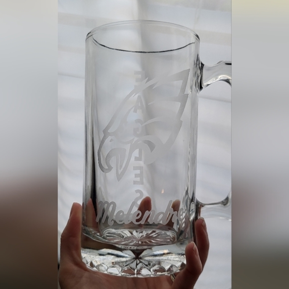 Custom Glass Beer Mug with name - Picture 2 of 10